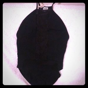 NWT- PINK- Black body suit - M